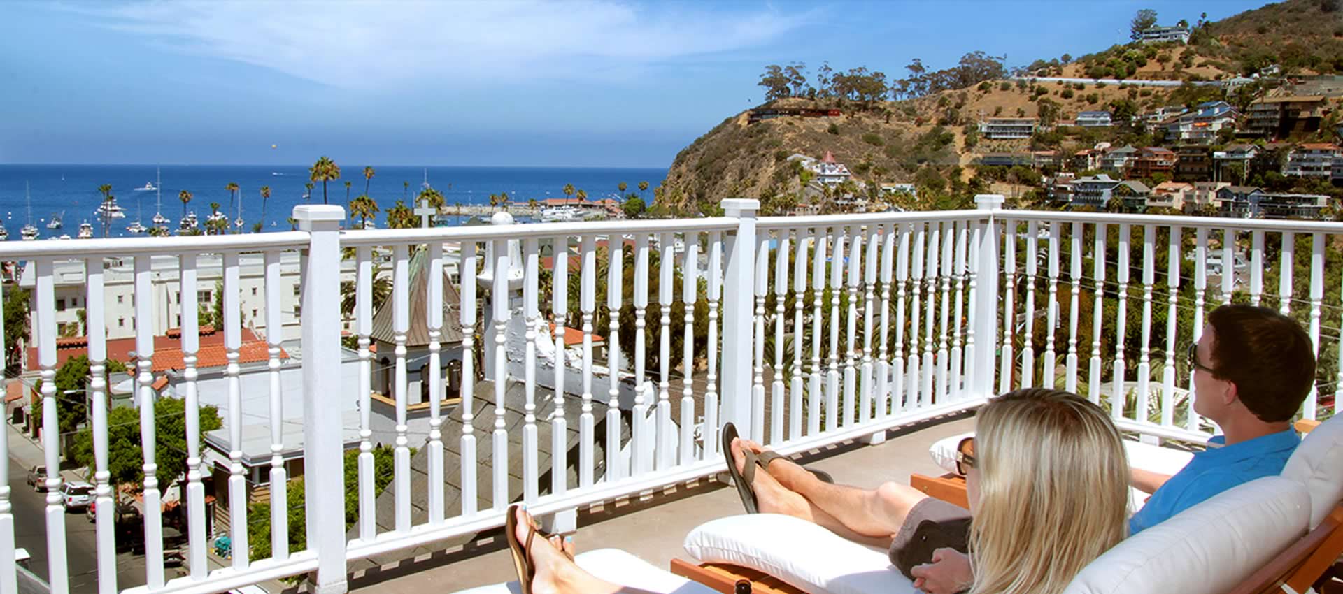 View of Avalon Harbor from balcony